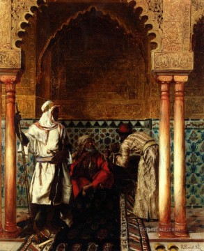 Rudolph Ernst Der Weise The Sage 1886 Arabian painter Rudolf Ernst Oil Paintings